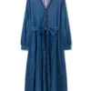 THOUGHT Asterope Organic Cotton Chambray Midi Dress 18 2 THOUGHT Asterope Organic Cotton Chambray Midi Dress 18 -Chic Elixir Sales Store tuc143344169 Blue R Z003A