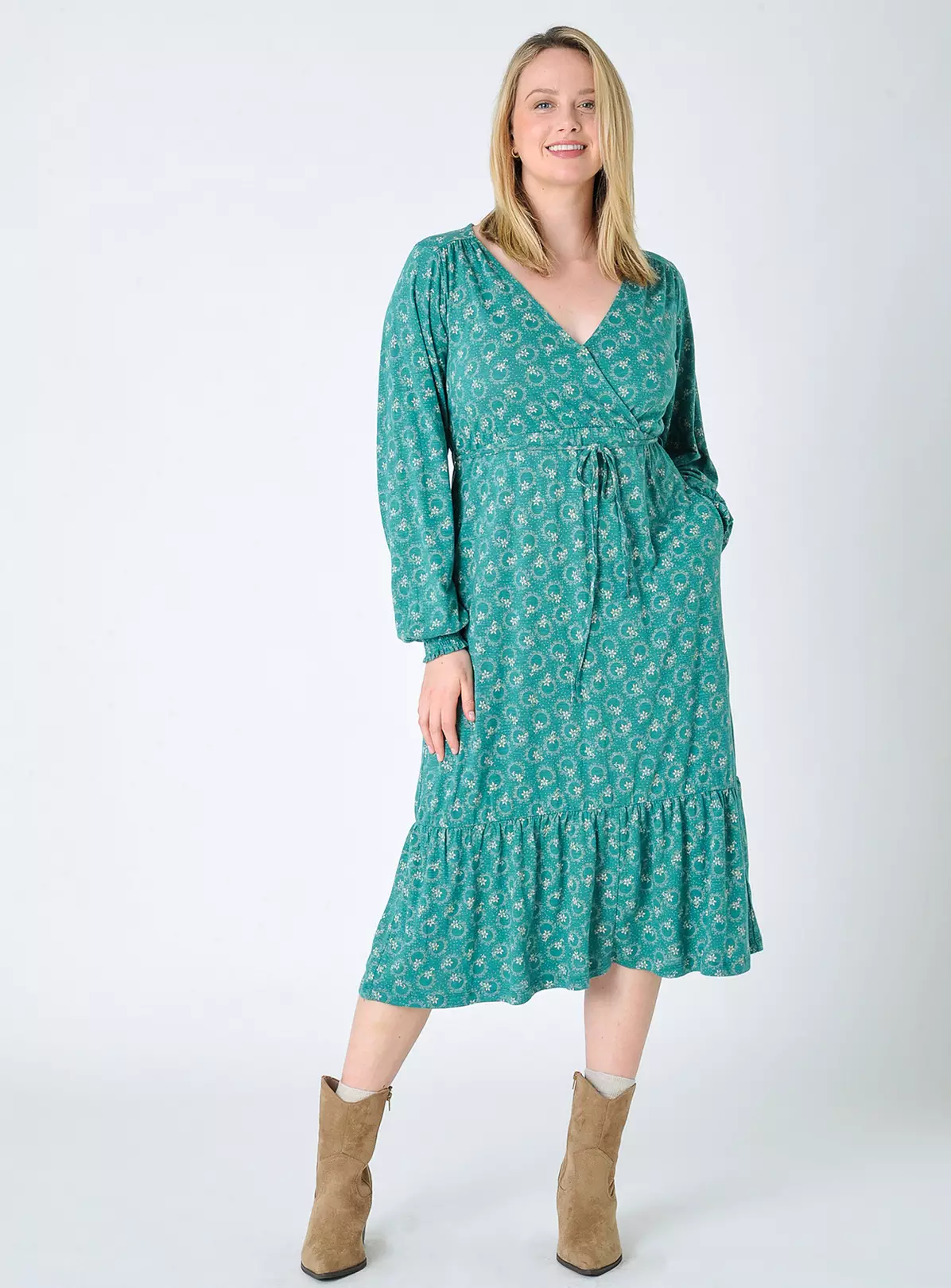 BURGS Harpford Wrap Jersey Dress 16 6 BURGS Harpford Wrap Jersey Dress 16 - Image 4