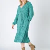 BURGS Harpford Wrap Jersey Dress 16 -Chic Elixir Sales Store tuc143344556 Green R Z004A