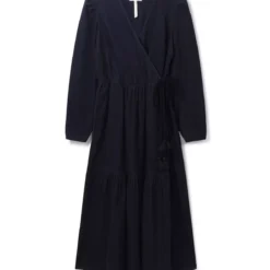 THOUGHT Milou Organic Cotton Corduroy Wrap Dress 16 -Chic Elixir Sales Store tuc143347343 Navy R Z003A