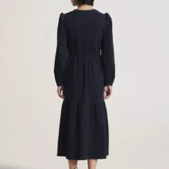 THOUGHT Milou Organic Cotton Corduroy Wrap Dress 16 -Chic Elixir Sales Store tuc143347343 Navy R Z004A