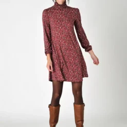 BURGS Georgia Roll Neck Mini Dress 8 10 BURGS Georgia Roll Neck Mini Dress 8 -Chic Elixir Sales Store tuc143347554 Red R Z001A