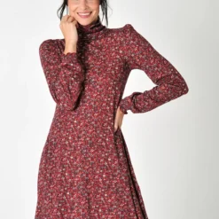 BURGS Georgia Roll Neck Mini Dress 8 9 BURGS Georgia Roll Neck Mini Dress 8 -Chic Elixir Sales Store tuc143347554 Red R Z004A