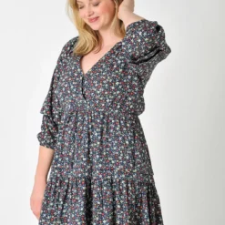 BURGS Carleen Short Wrap Dress 14 -Chic Elixir Sales Store tuc143347941 Navy R Z004A