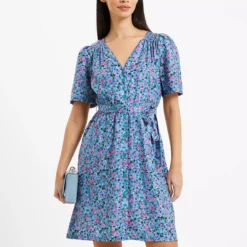 FRENCH CONNECTION Alezzia Ely Jacquard Ss Dress 16 -Chic Elixir Sales Store tuc143360193 Teal R Z001A
