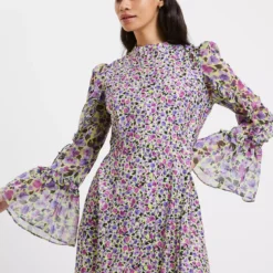 FRENCH CONNECTION Alezzia Ely Jacquard Mix Dress 16 9 FRENCH CONNECTION Alezzia Ely Jacquard Mix Dress 16 -Chic Elixir Sales Store tuc143360417 Green R Z001A