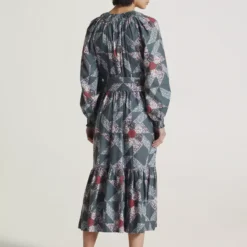 THOUGHT Tarni Hemp Patchwork Midi Dress 12