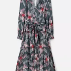 THOUGHT Tarni Hemp Patchwork Midi Dress 18 -Chic Elixir Sales Store tuc143361137 Green R Z004A