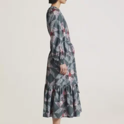 THOUGHT Tarni Hemp Patchwork Midi Dress 12 -Chic Elixir Sales Store tuc143361137 Green R Z005A 1