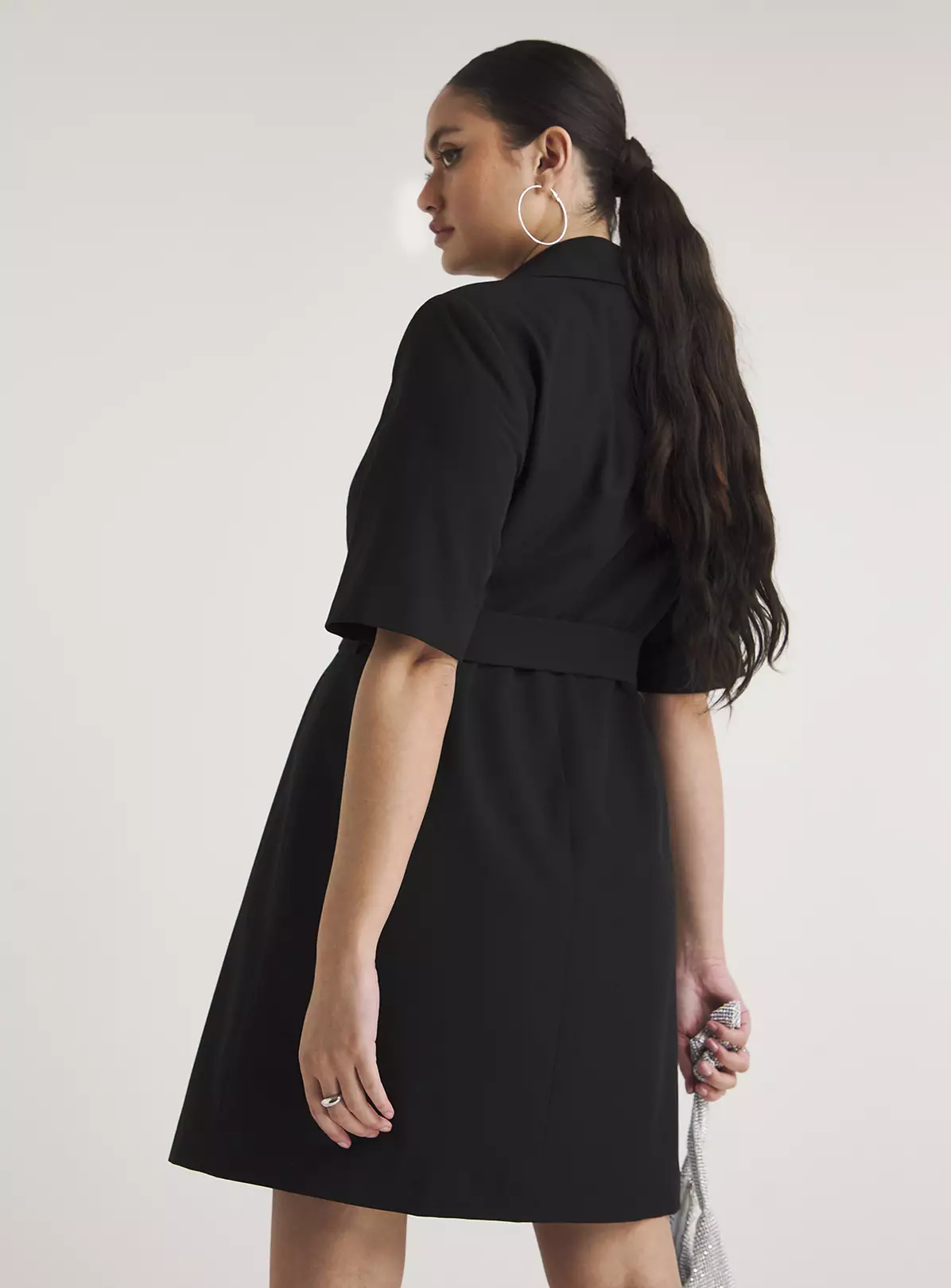 SIMPLY BE Black Belted Woven Dress 28 6 SIMPLY BE Black Belted Woven Dress 28 - Image 4