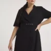 SIMPLY BE Black Belted Woven Dress 28