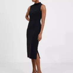 FRENCH CONNECTION Echo Crepe Mock Neck Dress 16