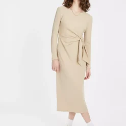 Neutral Tie Detail Jersey Dress 22 8 Neutral Tie Detail Jersey Dress 22 -Chic Elixir Sales Store tuc143424126 Neutral R Z001A