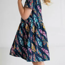 FRED & NOAH Navy Feather Dress 2-3 Years