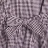 Dark Red Gingham Back Bow Generous Fit School Dress 6 Years