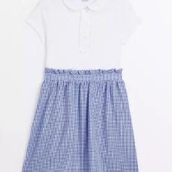 Navy Gingham Twofer School Dress 3 Years