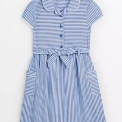 Blue Stripe School Dress 6 Years 5 Years