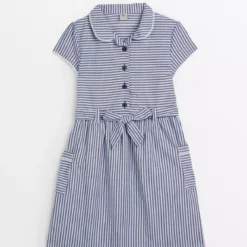 Navy Stripe School Dress 9 Years -Chic Elixir Sales Store tuc143438499 Navy R Z001A 2