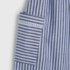 Navy Stripe School Dress 6 Years