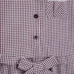 Dark Red Tie Front Gingham School Dress 5 Years