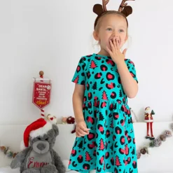 FRED & NOAH Xmas Trees Leopard Dress 2-3 Years -Chic Elixir Sales Store tuc143444573 Multi20Coloured R Z004A 2