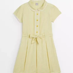 Yellow Gingham Dress With Ease Classic School Dress 6 Years
