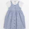 Blue Gingham Dress & Top Set 9 Years -Chic Elixir Sales Store tuc143446536 Blue R Z001A 2