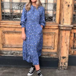 ANORAK Night Butterfly Lily Midi Dress 16 -Chic Elixir Sales Store tuc143479522 Blue R Z001A