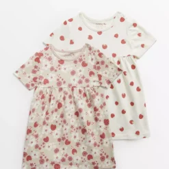 Strawberry Print Jersey Dress 2 Pack 3-6 Months 5 Strawberry Print Jersey Dress 2 Pack 3-6 Months -Chic Elixir Sales Store tuc143502649 Multi20Coloured R Z001A 4