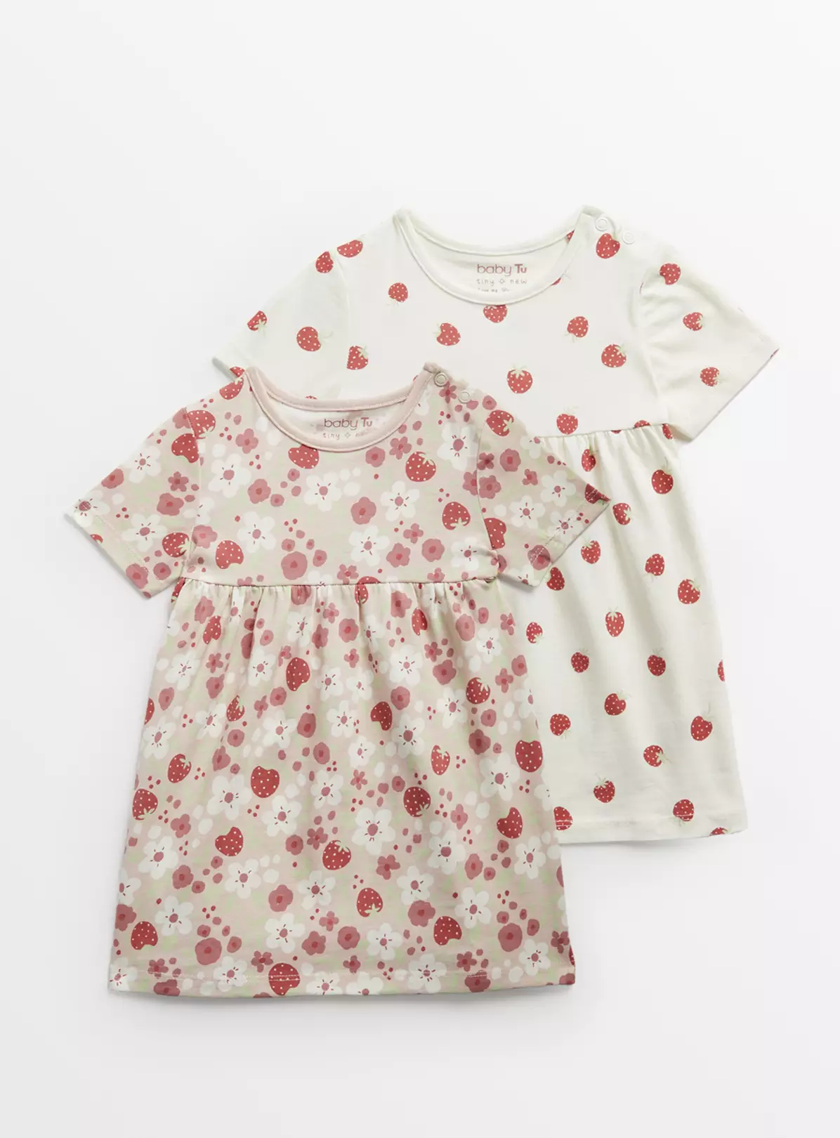 Strawberry Print Jersey Dress 2 Pack 3-6 Months 4 Strawberry Print Jersey Dress 2 Pack 3-6 Months - Image 2