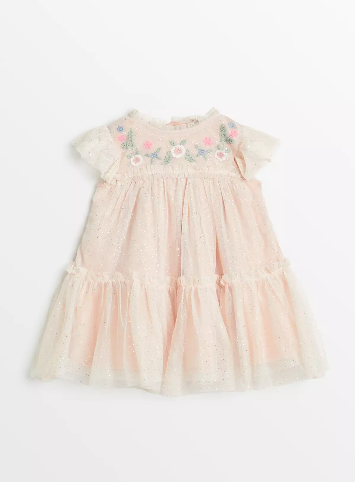 Pink Floral Tulle Party Dress 9-12 Months 4 Pink Floral Tulle Party Dress 9-12 Months - Image 2