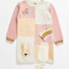 Animal Patchwork Knitted Dress & Tights Set 1-2 Years -Chic Elixir Sales Store tuc143508637 Multi20Coloured R Z001A