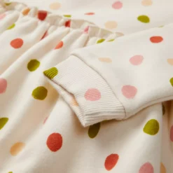 Cream Spotted Sweatshirt Dress 6-7 Years