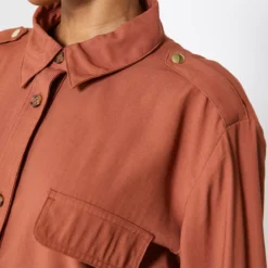 For All The Love Brown Belted Utility Midi Dress 10 -Chic Elixir Sales Store tuc143579224 Brown R Z003A