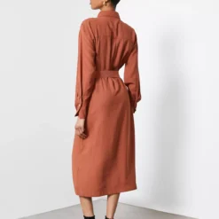 For All The Love Brown Belted Utility Midi Dress 18 -Chic Elixir Sales Store tuc143579224 Brown R Z005A 1