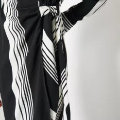For All The Love Stripe Printed Tie Wrap Midi Dress 14 -Chic Elixir Sales Store tuc143579312 Multi20Coloured R Z004A 1