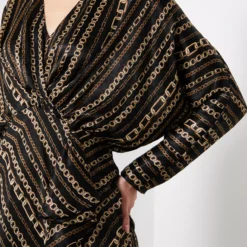 For All The Love Printed Batwing Drape Dress 18