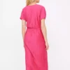 Pink Plisse Twist Dress 16 -Chic Elixir Sales Store tuc143626676 Pink R Z004A