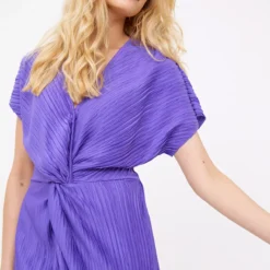 Purple Plisse Twist Dress 20