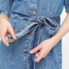 Blue Denim Midi Shirt Dress 20