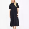 Black Tiered Midaxi T-Shirt Dress XL -Chic Elixir Sales Store tuc143647039 Black R Z001A 1