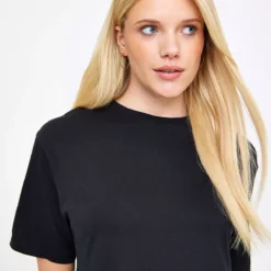 Black Tiered Midaxi T-Shirt Dress XL -Chic Elixir Sales Store tuc143647039 Black R Z003A 1