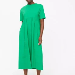 Green Tiered Midaxi T-Shirt Dress XL -Chic Elixir Sales Store tuc143647080 Green R Z002A