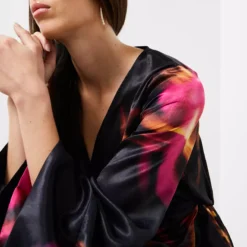 For All The Love Printed Kimono Wrap Midaxi Dress 16 -Chic Elixir Sales Store tuc143652049 Multi20Coloured R Z002A