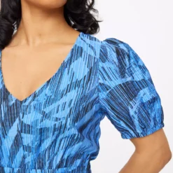 Blue Zebra Print Midaxi Smock Dress 20R -Chic Elixir Sales Store tuc143678020 Blue R Z003A 1