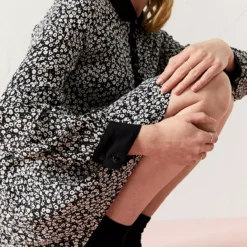 EVERBELLE Dots Floral Print Mini Shirt Dress 22