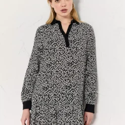 EVERBELLE Dots Floral Print Mini Shirt Dress 22 -Chic Elixir Sales Store tuc143737771 Multi20Coloured R Z003A