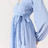 EVERBELLE Woven Check Wrap Midi Dress 8 -Chic Elixir Sales Store tuc143739531 Blue R Z002A 1