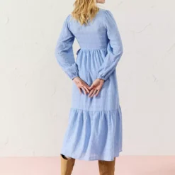 EVERBELLE Woven Check Wrap Midi Dress 8 -Chic Elixir Sales Store tuc143739531 Blue R Z004A 1