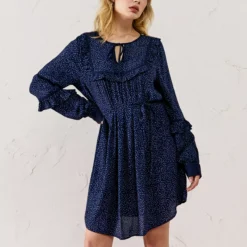 EVERBELLE Contrast Binding Frill Detail Mini Dress 22 -Chic Elixir Sales Store tuc143739662 Multi20Coloured R Z003A